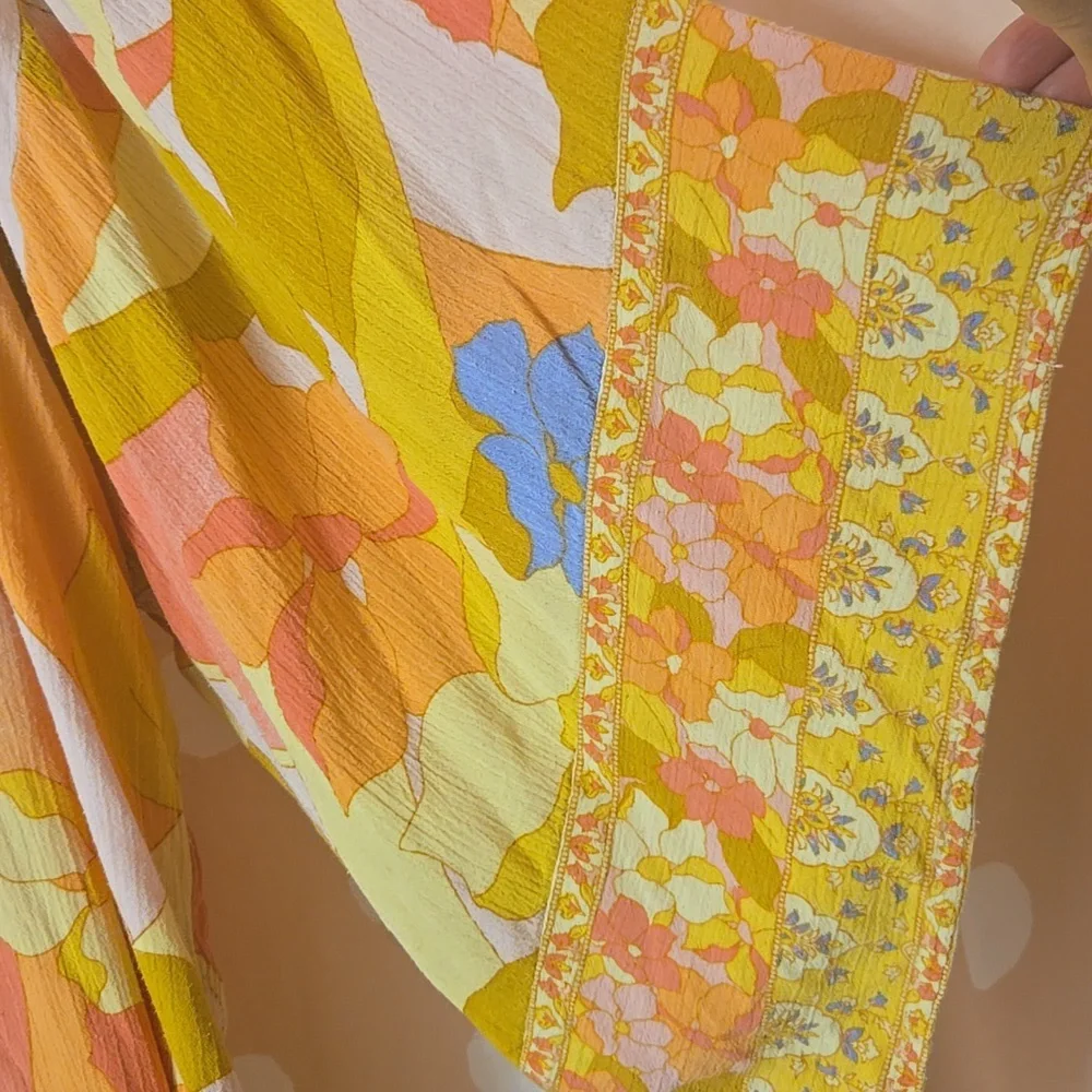 Billabong Floral Flowy Robe S/L - Picture 3 of 6